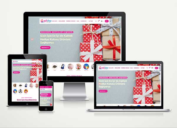 E-Ticaret Hediyelik Eşya Parti Web Paketi Giftshop